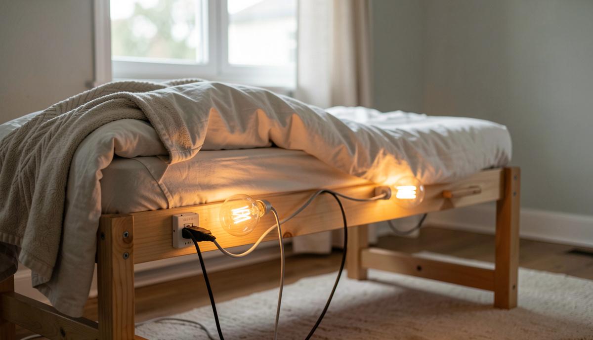 a lighting bench thinking in glow and watts